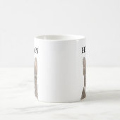 パーソナライズされたグレイ コーヒーマグカップ (中央)