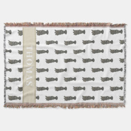 パーソナライズされたグレートデーン（ブラック） スローブランケット