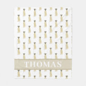 パーソナライズされたグレートデーン（マスクドフォーン） フリースブランケット (正面)