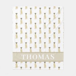 パーソナライズされたグレートデーン（マスクドフォーン） フリースブランケット