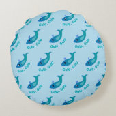 「パーソナライズされたグープ、グープ」 ラウンドクッション (裏面)