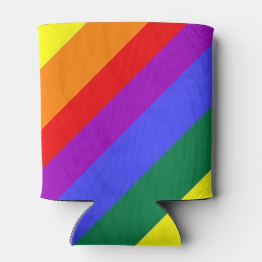 パーソナライズされたゲイプライドレインボー国旗 缶クーラー (裏面)