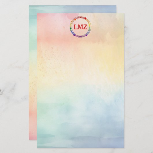 🏳️ 🌈‍パーソナライズされたゲイプライド幾何💌 便箋 (正面/裏面)