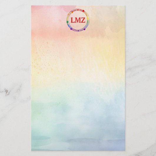 🏳️ 🌈‍パーソナライズされたゲイプライド幾何💌 便箋 (正面)