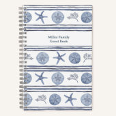 パーソナライズされたゲストブック – ビーチテーマ ノートブック (正面)