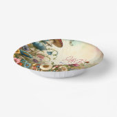 パーソナライズされたコテージコアウェディング ペーパーボウル (傾斜あり)