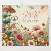 パーソナライズされたコテージコ結婚ア スパークリングワインラベル (シングルラベル)