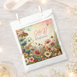 パーソナライズされたコテージコ結婚ア フェイバーバッグ