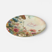 パーソナライズされたコテージコ結婚ア ペーパープレート (アングル)
