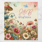 パーソナライズされたコテージコ結婚ア ワインラベル (シングルラベル)