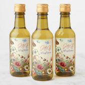 パーソナライズされたコテージコ結婚ア ワインラベル (ボトル)