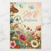 パーソナライズされたコテージコ結婚ア ワインラベル (シングルラベル)