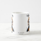 パーソナライズされたコーヒーと私のビーグルかわいい コーヒーマグカップ (中央)