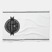 パーソナライズされたコーヒーショップのロゴ キッチンタオル (横)