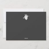 パーソナライズされたゴシックスケルトンとハート シーズンカード (裏面)