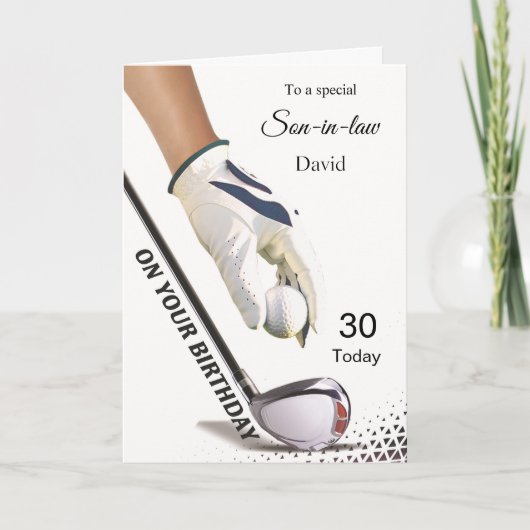 パーソナライズされたゴルフの誕生日カード カード (正面)