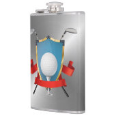 パーソナライズされたゴルファーのビニール包まれたフラスコ フラスク (左)