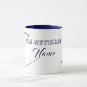 パーソナライズされたゴルファーの退職金 マグカップ (中央)