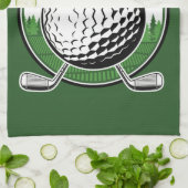 パーソナライズされたゴルファー選手プロゴルフカントリークラブ キッチンタオル (折り畳み)