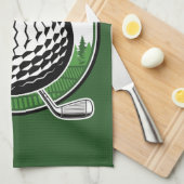 パーソナライズされたゴルファー選手プロゴルフカントリークラブ キッチンタオル (四つ折り)