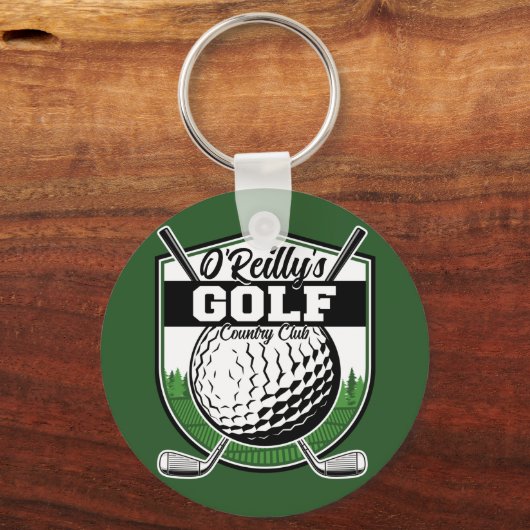 パーソナライズされたゴルファー選手プロゴルフカントリークラブ キーホルダー (正面)