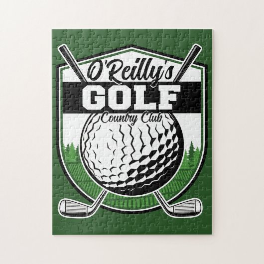 パーソナライズされたゴルファー選手プロゴルフカントリークラブ ジグソーパズル (縦)
