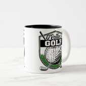 パーソナライズされたゴルファー選手プロゴルフカントリークラブ ツートーンマグカップ (正面右)