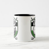 パーソナライズされたゴルファー選手プロゴルフカントリークラブ ツートーンマグカップ (中央)