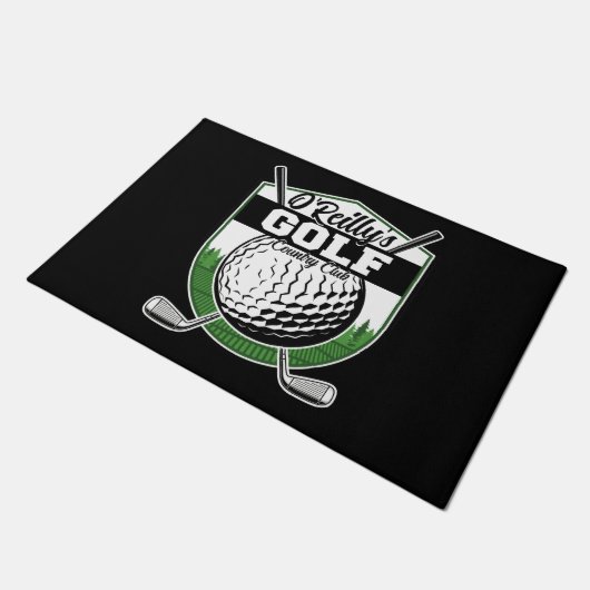 パーソナライズされたゴルファー選手プロゴルフカントリークラブ ドアマット (アングル)