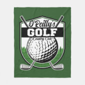 パーソナライズされたゴルファー選手プロゴルフカントリークラブ フリースブランケット (正面)