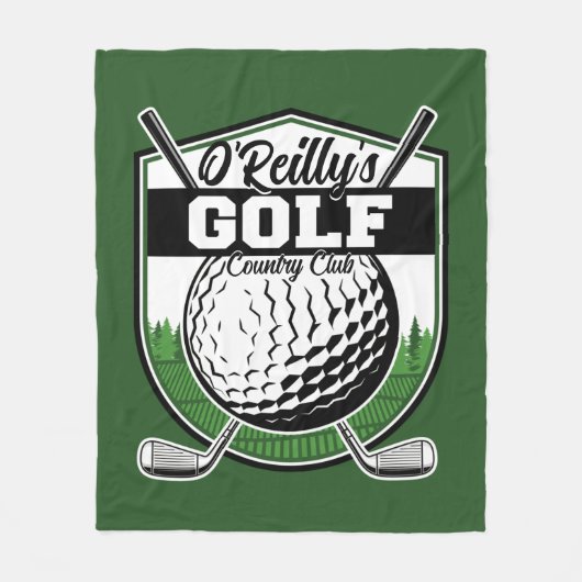 パーソナライズされたゴルファー選手プロゴルフカントリークラブ フリースブランケット (正面)