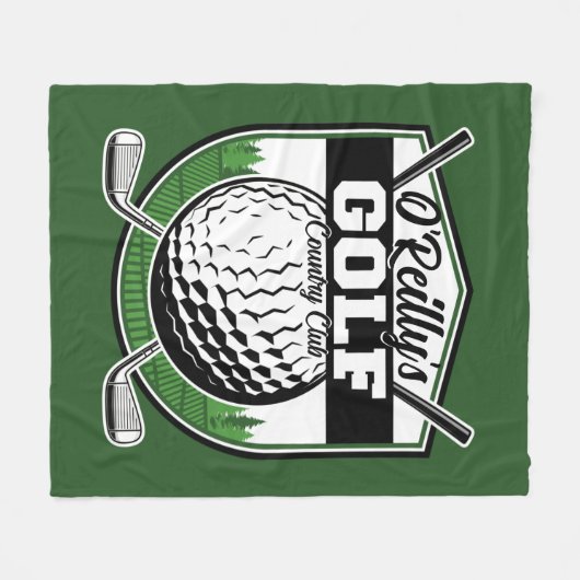 パーソナライズされたゴルファー選手プロゴルフカントリークラブ フリースブランケット (正面(横))