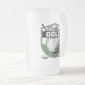 パーソナライズされたゴルファー選手プロゴルフカントリークラブ フロストグラスビールジョッキ (正面右)