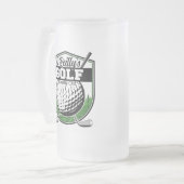 パーソナライズされたゴルファー選手プロゴルフカントリークラブ フロストグラスビールジョッキ (正面左)