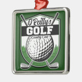 パーソナライズされたゴルファー選手プロゴルフカントリークラブ メタルオーナメント (左)