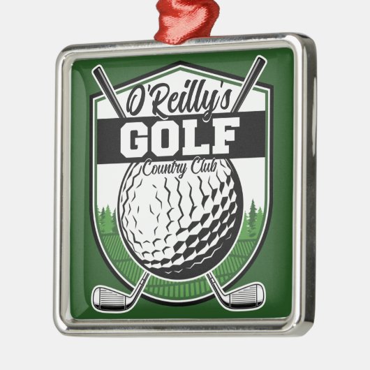 パーソナライズされたゴルファー選手プロゴルフカントリークラブ メタルオーナメント (左)