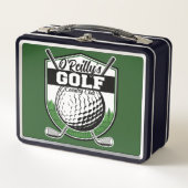 パーソナライズされたゴルファー選手プロゴルフカントリークラブ メタルランチボックス (正面)
