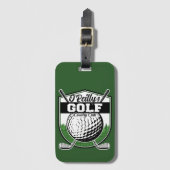 パーソナライズされたゴルファー選手プロゴルフカントリークラブ ラゲッジタグ (正面縦)