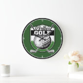 パーソナライズされたゴルファー選手プロゴルフカントリークラブ ラージ壁時計 (ホーム)