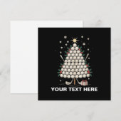 パーソナライズされたゴルフクリスマスツリー用品 ファミリー シーズンカード (正面/裏面)