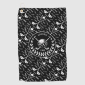 パーソナライズされたゴルフスタイリッシュロゴ ゴルフタオル (正面)