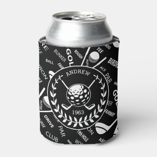 パーソナライズされたゴルフスタイリッシュロゴ 缶クーラー (缶正面)