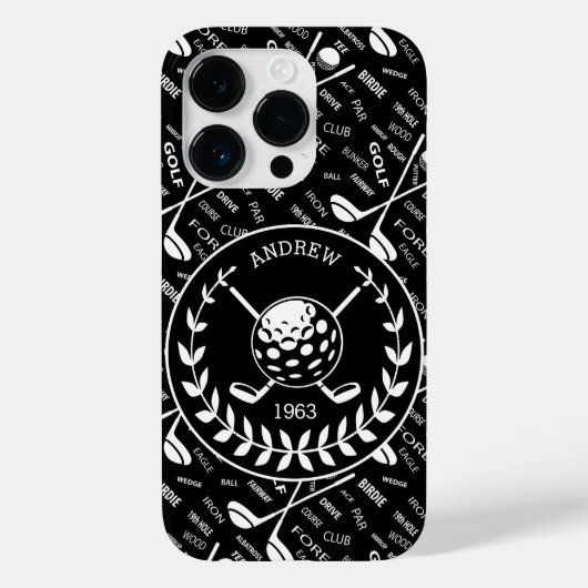 パーソナライズされたゴルフスタイリッシュロゴ Case-Mate iPhoneケース (裏面)