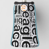 パーソナライズされたゴルフパターヘッドカバー ゴルフヘッドカバー (回転90)