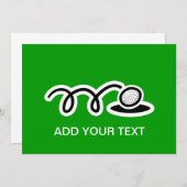 パーソナライズされたゴルフ招待状 招待状 (正面/裏面)