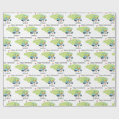 パーソナライズされたゴルフ退職名 ラッピングペーパー (フラット)