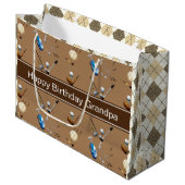 パーソナライズされたゴルフ&アーガイル ラージペーパーバッグ (正面アングル)