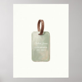 パーソナライズされたゴルフ ネームタグ ウォールアート