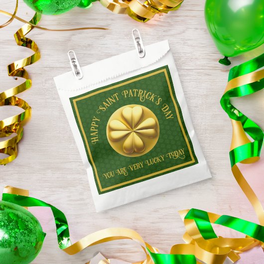 パーソナライズされたゴールデンシャムロック聖パトリックの日 フェイバーバッグ