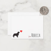 パーソナライズされたゴールデンレトリバーのメモカード ノートカード (正面/裏面インサイチュ)